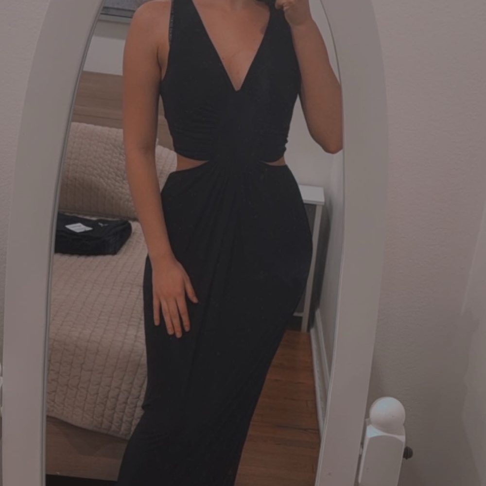 MISA LOS ANGELES BLACK maxi dress size S new with tags